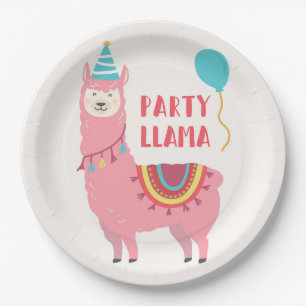 Birthday Party Llama Papieren Bordje