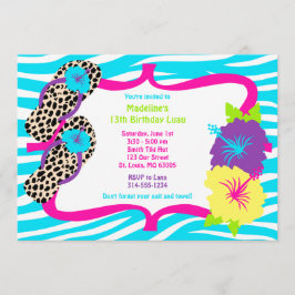 Birthday Party Luau Uitnodiging