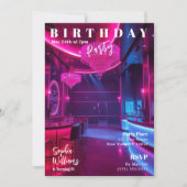 Birthday Party Magazine Cover Kaart (Voorkant)