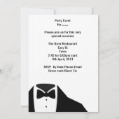 Birthday Party Mans Mannen Beer Scotch Tuxedo Kaart (Achterkant)