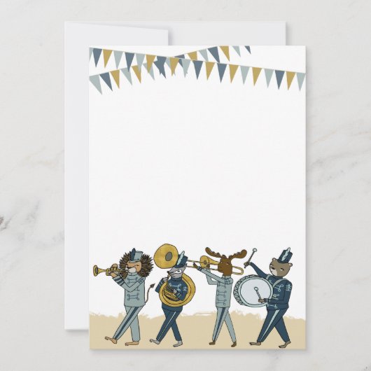 Birthday Party Marching Band Invitation Kaart (Voorkant)