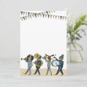 Birthday Party Marching Band Invitation Kaart (Staand voorkant)