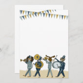 Birthday Party Marching Band Invitation Kaart (Voorkant / Achterkant)