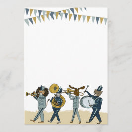 Birthday Party Marching Band Invitation Kaart