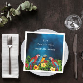 Birthday party marine blue parrots house name servet