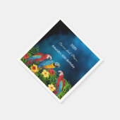 Birthday party marine blue parrots house name servet (Hoek)