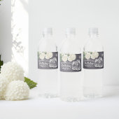 Birthday Party Mason Jars String Lights Flowers Waterfles Etiket