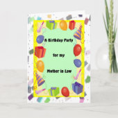 Birthday Party/Moeder in rechte, feestelijk (Voorkant)