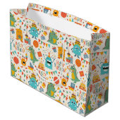 Birthday Party Monsters Groot Cadeauzakje (Achterkant Gekanteld)