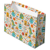 Birthday Party Monsters Groot Cadeauzakje (Voorkant Gekanteld)