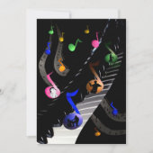 Birthday Party Music  Uitnodiging (Voorkant)