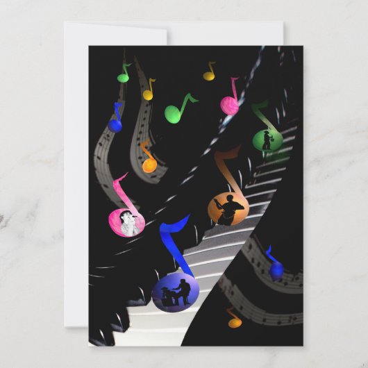 Birthday Party Music  Uitnodiging (Voorkant)