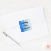 Birthday Party Name Sjabloon Vierkante Sticker (Envelop)
