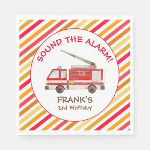 Birthday Party Napkins Fire Engine Servet