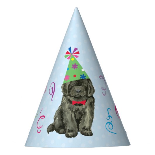 Birthday Party Newfoundland Party Pet Feesthoedjes (Voorkant)