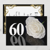 Birthday party nodigde 60-jarige uit kaart (Voorkant / Achterkant)