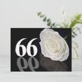 Birthday party nodigde 66-jarige uit kaart (Staand voorkant)