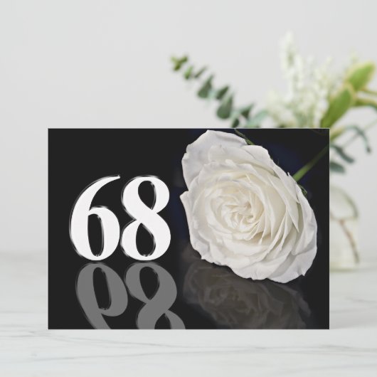 Birthday party nodigde 68-jarige uit kaart (Staand voorkant)