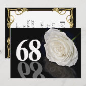 Birthday party nodigde 68-jarige uit kaart (Voorkant / Achterkant)