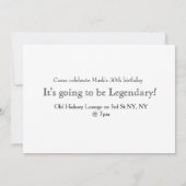 Birthday Party nodigt een man uit Kaart (Achterkant)