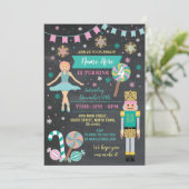 Birthday Party Nutcracker kerstroze ballet Kaart (Staand voorkant)