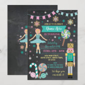 Birthday Party Nutcracker kerstroze ballet Kaart (Voorkant / Achterkant)