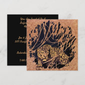 Birthday party oerwoud CAT THEMED SAFARI Kaart (Voorkant / Achterkant)