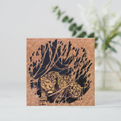 Birthday party oerwoud CAT THEMED SAFARI Kaart (Staand voorkant)