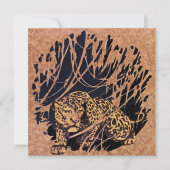 Birthday party oerwoud CAT THEMED SAFARI Kaart (Voorkant)