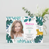 Birthday Party | Oerwoud Tiger | Uitnodigingen (Staand voorkant)