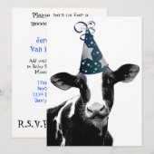 Birthday Party of Baby shower Party Cow! Kaart (Voorkant / Achterkant)