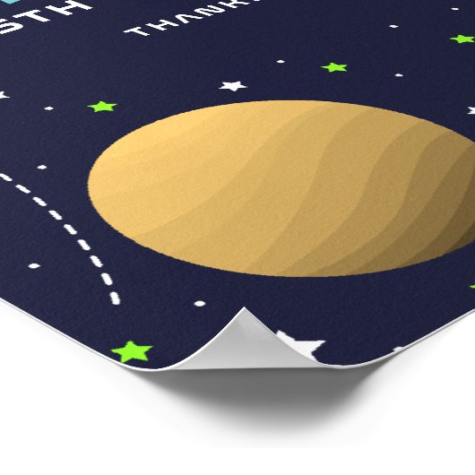 Birthday Party of Buitspace Rocket Shiket Ship Poster (Hoek)