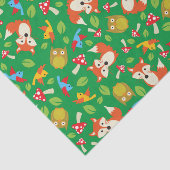 Birthday Party of Forest Animal Woodland Kind Tissuepapier (Detail)