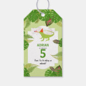 Birthday Party of Iguana Lizard PartAnimals Cadeaulabel (Voorkant)