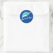 Birthday Party of Narwhals Ocean Kind Ronde Sticker (Tas)