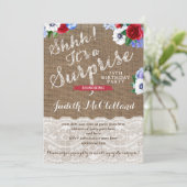 Birthday Party of Red White and Blue Lady Kaart (Staand voorkant)