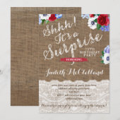 Birthday Party of Red White and Blue Lady Kaart (Voorkant / Achterkant)