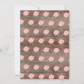 Birthday Party of Rustial Floral Drop Pink Peonies Kaart (Achterkant)