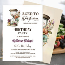 Birthday Party of Rustic Country Floral Hourglass