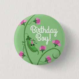 Birthday Party of Sweet Pea Cute Kind Ronde Button 3,2 Cm