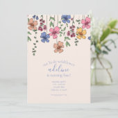 Birthday Party of Wildflower Invitations Kaart (Staand voorkant)