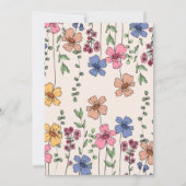 Birthday Party of Wildflower Invitations Kaart (Achterkant)