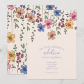 Birthday Party of Wildflower Invitations Kaart (Voorkant / Achterkant)