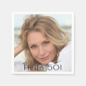 Birthday party oman foto hallo 50 servet (Voorkant)