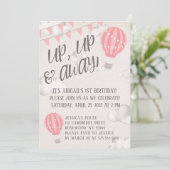 Birthday Party on up and Away Hot Air Kaart (Staand voorkant)