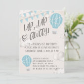 Birthday Party on up and Away Hot Air Kaart (Staand voorkant)