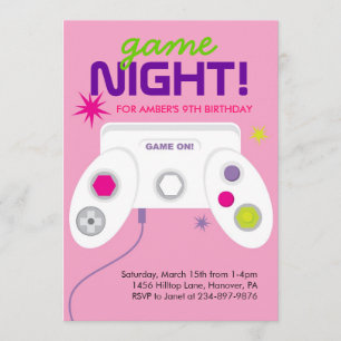 Birthday party over Arcade Video Game Kaart