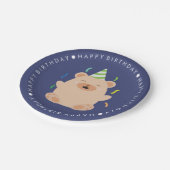 Birthday party over Beer kinderen Papieren Bordje (Gekanteld)