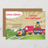 Birthday party over Choo-Choo Train Kaart (Voorkant / Achterkant)