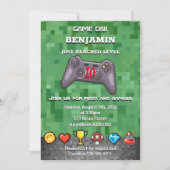 Birthday party over gamer in controller kaart (Voorkant)